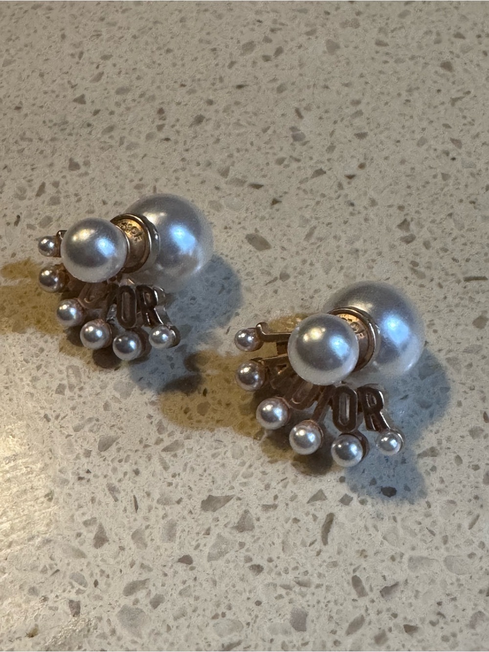 DIOR earring jackets faux pearl - Picture 4 of 4